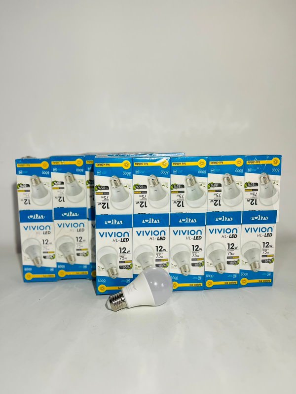 Lote de 20 Lámparas LED Vivion 12W Luz Cálida