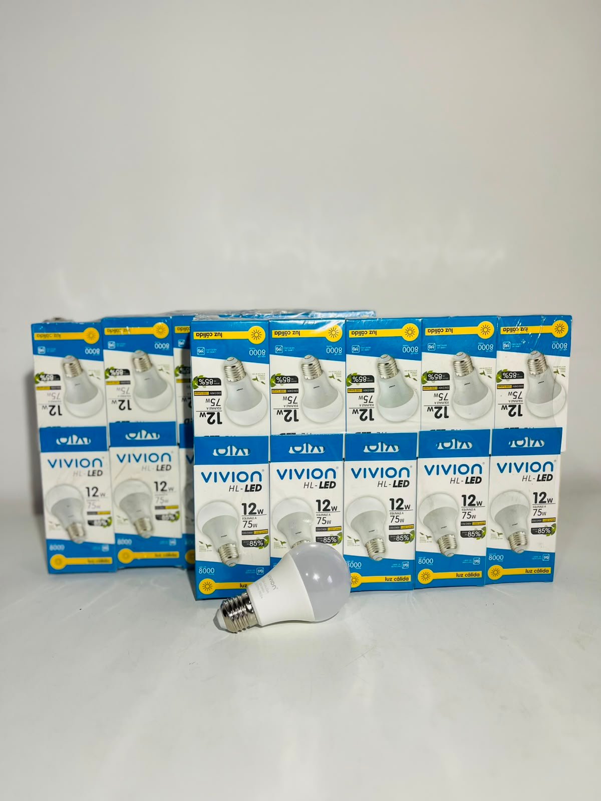 Lote de 20 Lámparas LED Vivion 12W Luz Cálida