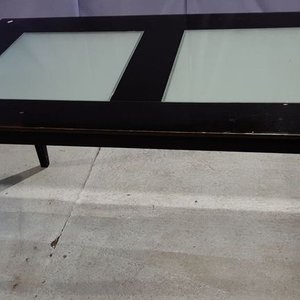 Mesa de Comedor Rectangular de Madera con Dos Vidrios - imagen 3