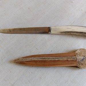 Lote siguiente: Cuchillo Verijero Christofle Aparis con Vaina de Cuero y Cabo de Guampa