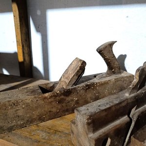 Lote de Cepillos de Carpintero Antiguos de Madera - imagen 7