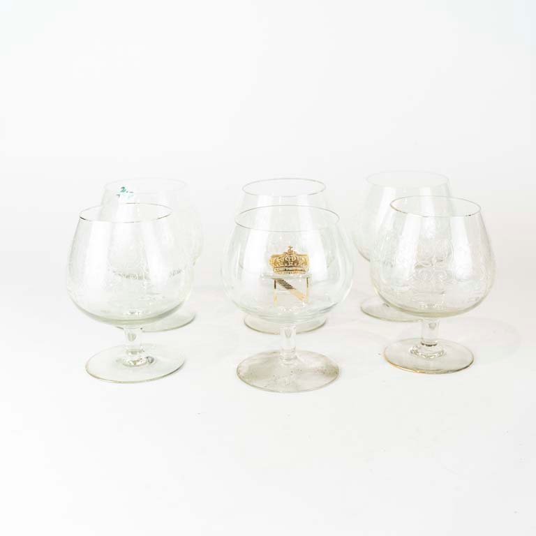 Lote siguiente: Copas de Cognac de Vidrio - Colección de 6