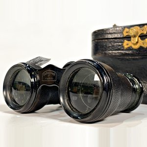 Prismáticos de Teatro Vintage Deraisme Paris con Estuche Negro - imagen 3