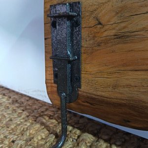 Perchero Rústico de Madera con Ganchos de Hierro - imagen 5