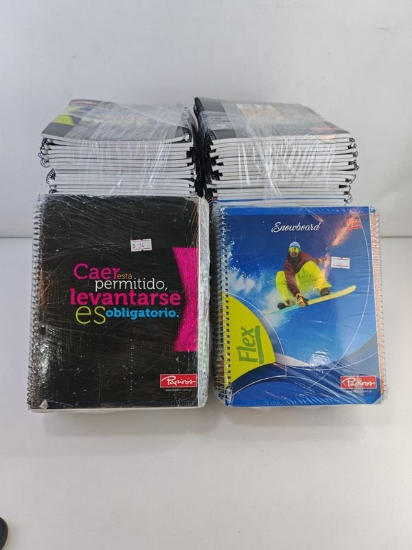 Lote siguiente: Cuadernos con espiral de 48 páginas, paquetes con 20 unidades