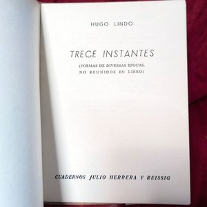 Trece Instantes de Hugo Lindo - Cuadernos Julio Herrera y Reissig (1959) - imagen 2