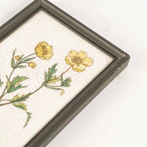 Cuadro Cerámica Rosenthal Flores Amarillas 14.5x9.5 cm - imagen 2