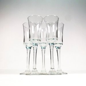 Juego de 5 Copas Flauta Hialinas de Cristal - imagen 2