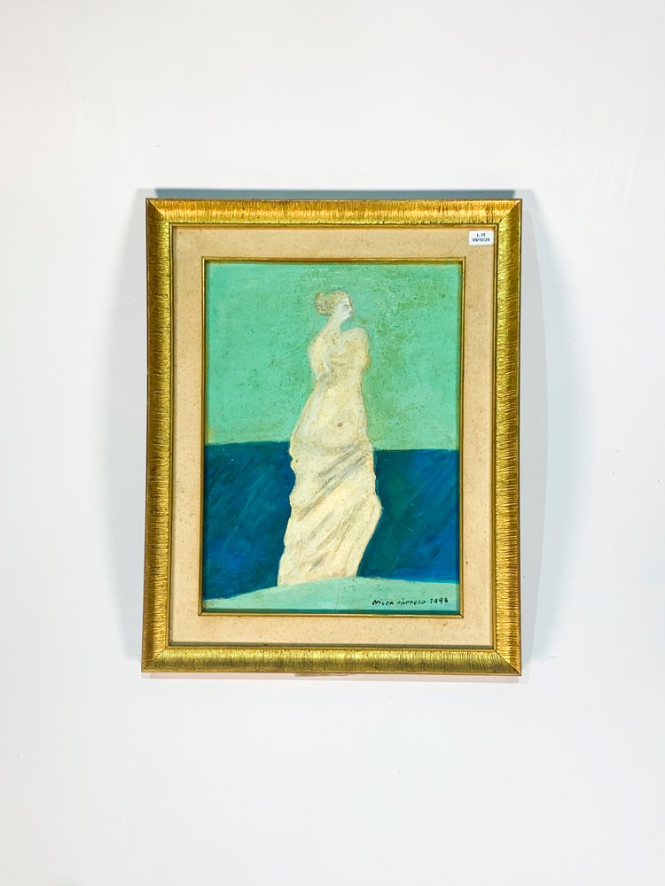 Cuadro "Venus de Milo" al óleo sobre fibra por Nilda Poppolo (1996)