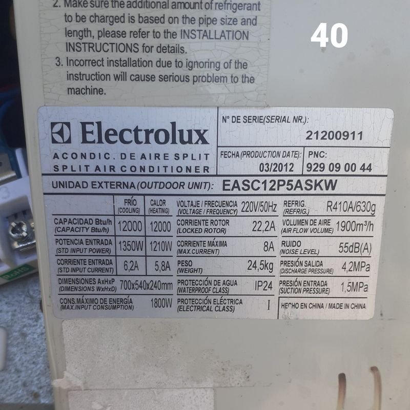 Aire acondicionado portátil Electrolux de 12 BTU