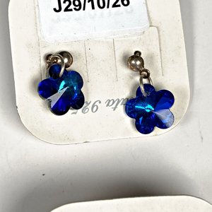 Dos Pares de Caravana de Plata 925 con Cristales - imagen 4