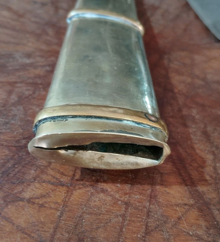 Cuchillo TANDIL en Alpaca y Oro Envainado - imagen 9