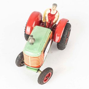 Tractor a Cuerda de Chapa Litografiada Gama - Made in Western Germany - imagen 2