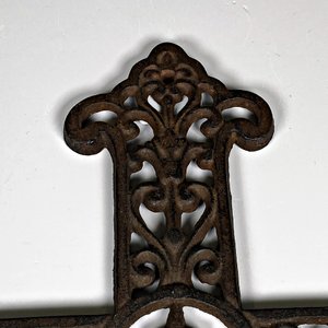 Cruz Decorativa de Hierro Labrado Estilo Antiguo - imagen 4