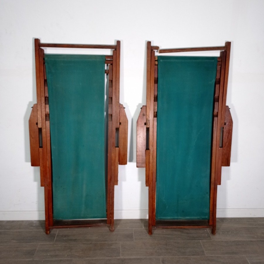 Reposeras plegables de madera y lona en venta - imagen 6