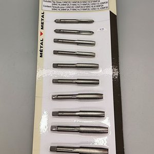 Juego de 10 Machos de Roscas Métricas y Pulgadas - imagen 1