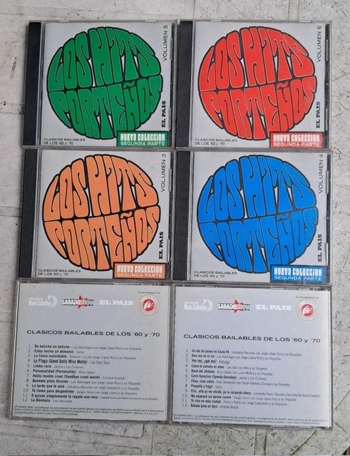 Lote de 6 CDs "Hits Porteños" - Lo Mejor de los 60 y 70