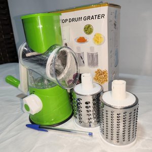 Rallador Tambor Giratorio 3 en 1 con Ventosa, Nuevo en Caja, Verde - imagen 4