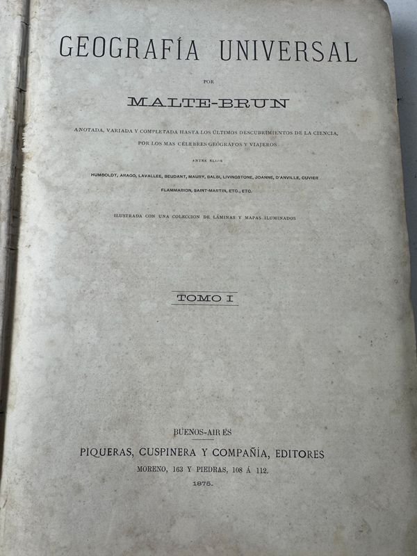 3 Tomos de Geografía Universal por Malth-Brun - Colección Rara - imagen 2