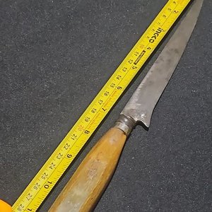 Cuchillo Franz Wenk Solingen Cabo Guampa Rubia Hoja 18 cm - imagen 6