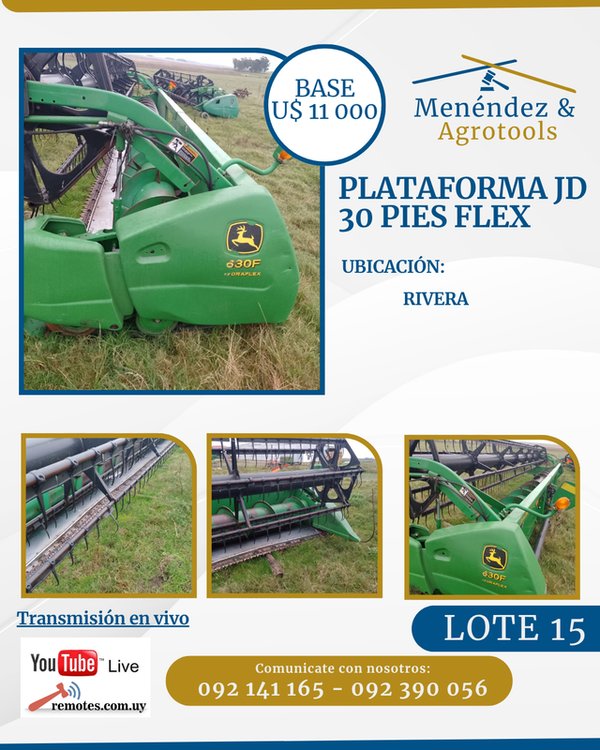 Plataforma John Deere 630F 30 Pies Flex - imagen 1