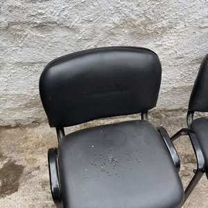 Par de Sillas de Oficina con Asiento y Respaldo de Pantazote Negro - imagen 6