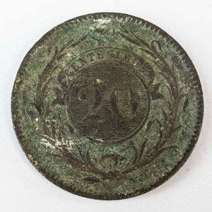 Lote anterior: Moneda de Cobre Uruguaya 20 Centésimos de 1857
