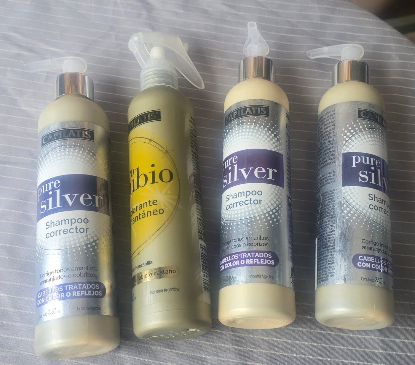 Set de 3 Shampoos y 1 Aclarante Capilatis Pure Silver
