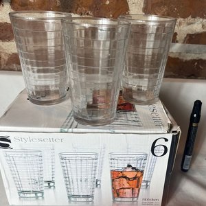 Juego de 6 Vasos de Vidrio Facetado Stylesetter Hoboken - imagen 2