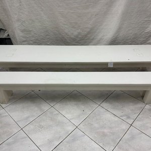 Góndola Baja Doble Blanca de Madera - imagen 4