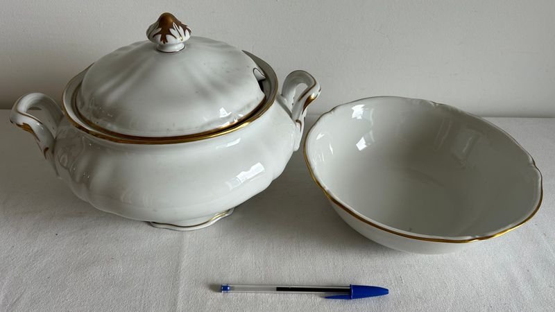 Sopera y Ensaladera de Porcelana Alemana Bavaria Hutschenreuther