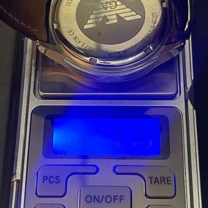 Reloj Cronógrafo Emporio Armani AR0635 Acero Inoxidable Esfera Plateada Cuero Negro - imagen 7