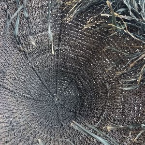 Pantalla de Lámpara Artesanal en Fibras Naturales con Flecos - Diámetro 50cm - imagen 5