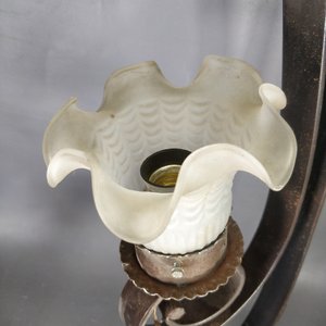 Aplique de Pared de Hierro Forjado con Hoja y Tulipa - imagen 4