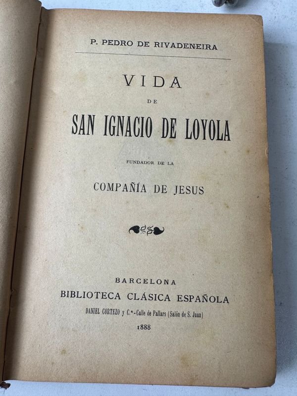 Libro raro de Vida De San Ignacio De Loyola Por P. Pedro De Rivadeneira - imagen 3