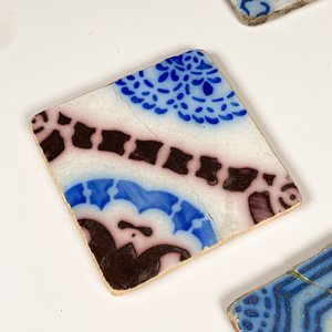 Cuatro Azulejos Antiguos "Naufragio Solís" Restaurados - imagen 6