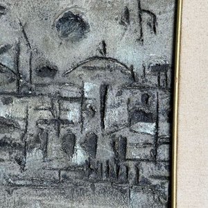 Obra Matérica "Escena de Ciudad" de José Arditti, 20 x 29 cm - imagen 4