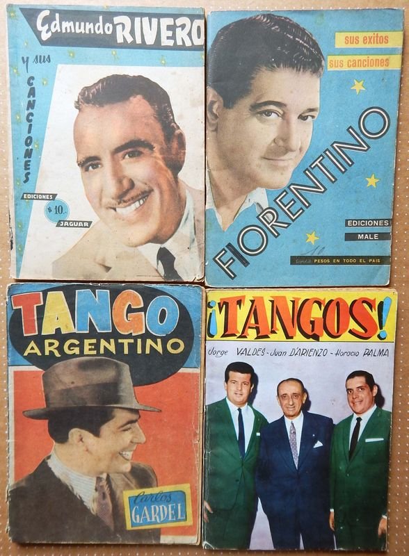 Lote de 4 Cancioneros de Tango: Edmundo Rivero, Carlos Gardel, Fiorentino y Enrique Rodríguez - imagen 1