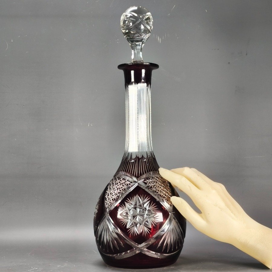 Botellón de cristal tallado en rubí - imagen 3