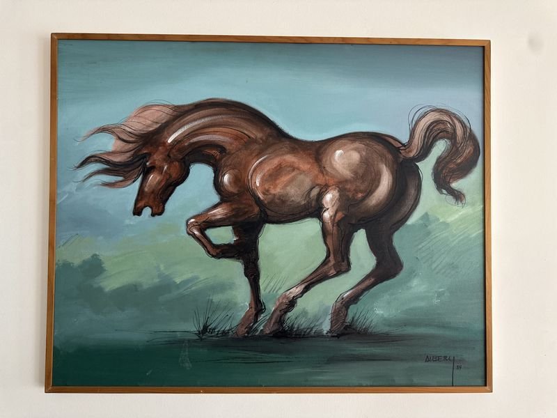 Lote siguiente: Óleo de caballo firmado y fechado