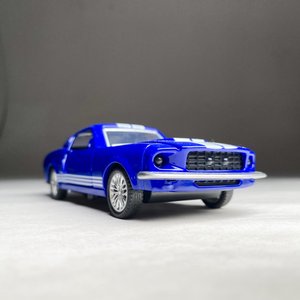 Ford Shelby Mustang GT500 (1967) a Escala - Azul con Franjas Blancas - imagen 3