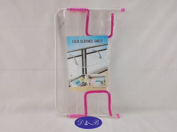 Tendedero Plegable para Ropa con Soportes Rosados