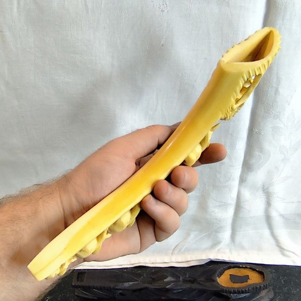 Puente de elefantes oriental en material símil marfil con base de madera - imagen 7