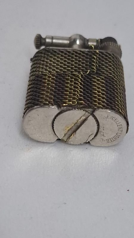 Encendedor Antiguo Metálico con Malla