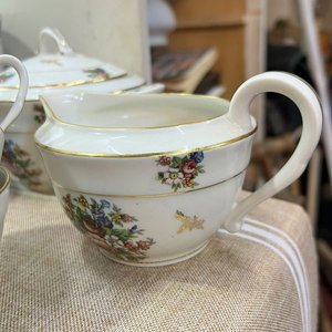 Servicio de Té Limoges Chastagner & Co. Porcelana Francesa Policromada Floral - imagen 6