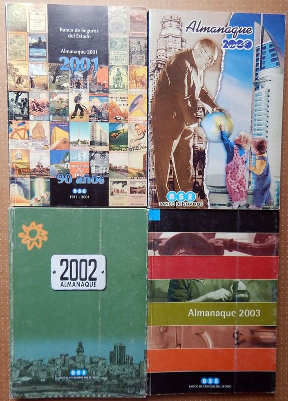 Cuatro Almanaques del Banco de Seguros: 2000, 2001, 2002, 2003