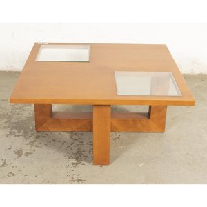 Lote siguiente: Mesa de Living Cuadrada con Doble Tapa de Vidrio