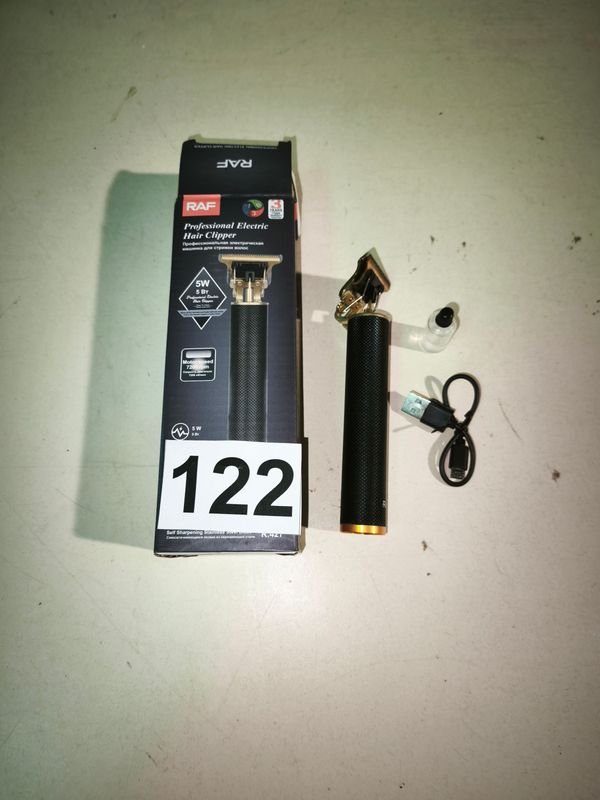 Patillera Profesional Eléctrica "RAF" Negra con Accesorios