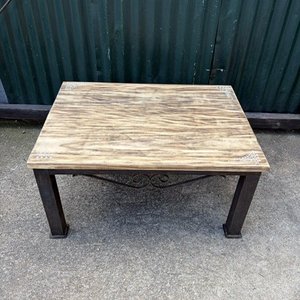 Mesa Ratona Moderna de Madera y Hierro - imagen 2