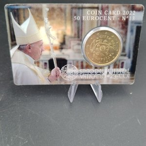 Tarjeta de Moneda de 50 Eurocent del Vaticano 2022 - imagen 1